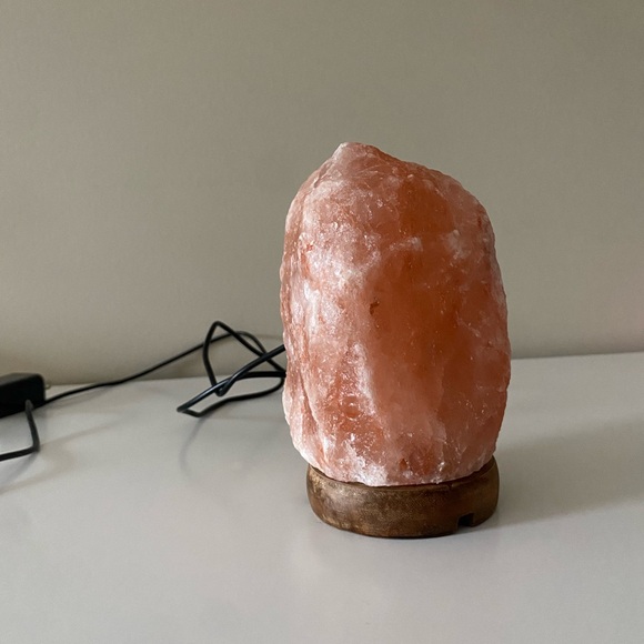 Other - Himalayan Salt Lamp - colour changing Crystal on Wooden Base